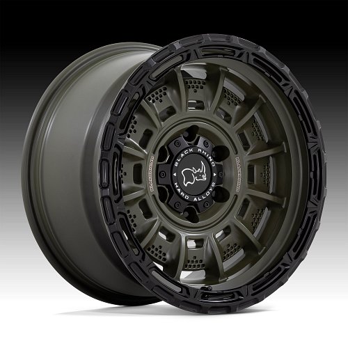 Black Rhino Legion Olive Drab Green Custom Truck Wheels 1